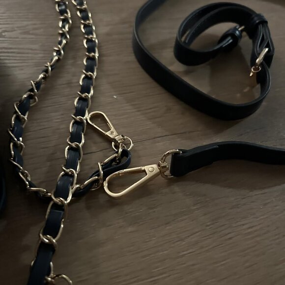 Neiman Marcus Black Tweed Vegan Leather Hand Woven Handbag - Picture 8 of 8